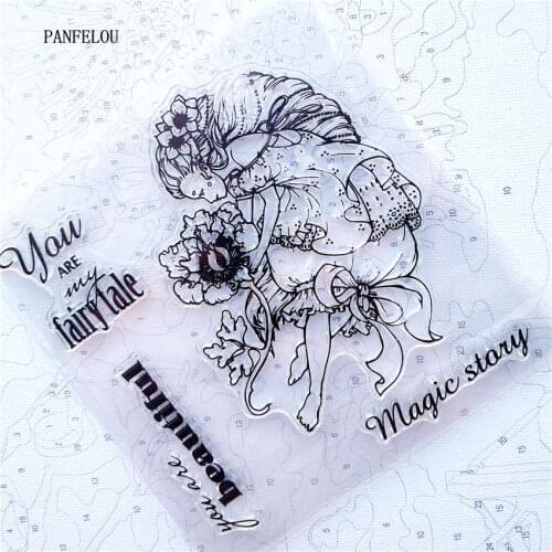 PANFELOU The skirt fairy Transparent Clear Silicone Stamp/Seal DIY scrapbooking/photo album Decorative clear stamp sheets