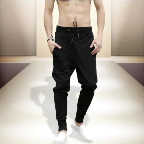 S-4xl Men Harem Pants Slim Feet Pants Large Size Casual Pants Sweatpants Singer Costumes New Korean Spring And Summer