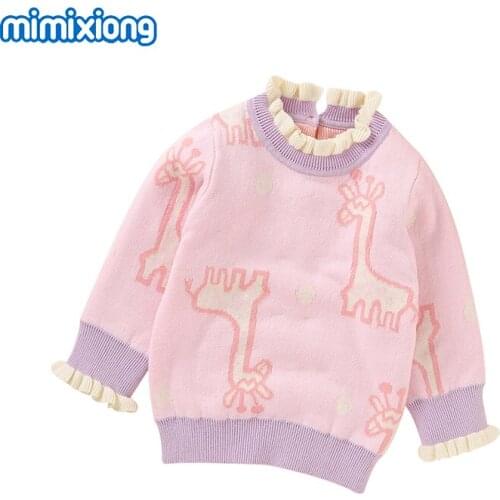 Spring Autumn Baby Girls Sweaters Clothes Fashion Alpaca Knitted Newborn Infant Kids Boys Pullovers Jumpers Long Sleeve Knitwear