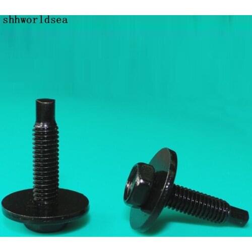 Shhworldsea 100pcs Free Shipping Zinc Black Screw Fastener Clip Metal Screw