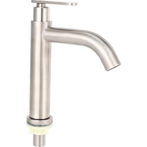 LBER Basin Faucet Deck Mounted Kitchen Single Cold Toilet Wash Stainless Steel Useful Sink Handle Modern Mixer Water Tap Bathroo