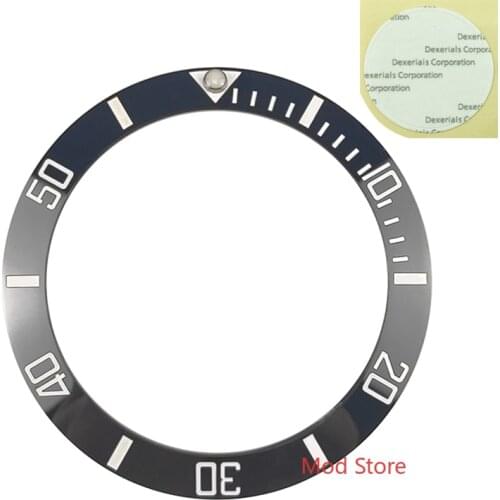 Super Luminous Pip 40mm Black Ceramic Bezel Insert Set For Sea Dweller Divers Style Mens Watch White Printing