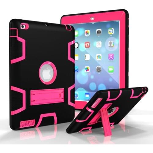 Heavy Duty Armour Shockproof Hard PC Soft Silicone Skin Back Cover Case For IPad2 3 4 Tablet Funda Capa #S