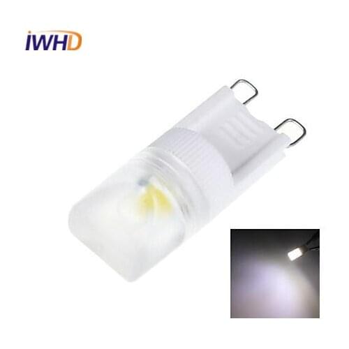 IWHD 5pcs G9 LED 220V LED Bulb 1W COB 100lm Warm White/White G9 LED Bulb For Home Lighting Milky Cover High Bright Spotlight