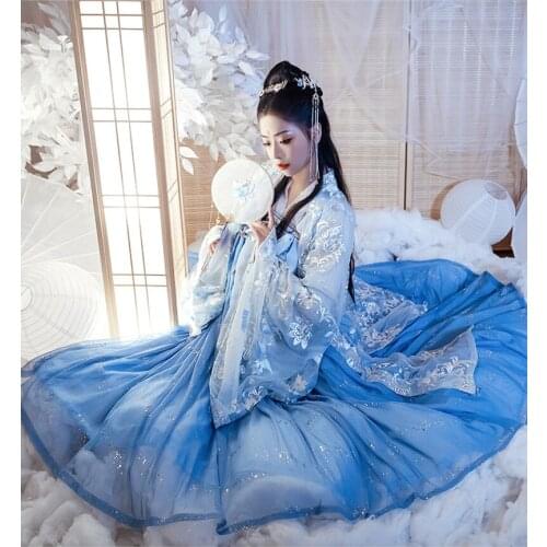 Chinese traditional dress hanfu women Yunximeng Ancient Hanfu Dress Oriental Tang Dynasty Dance Clothes Girl Fairy Cosplay hanfu