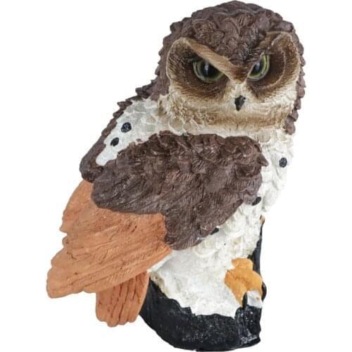 Owl Shape Outdoor Landscape Yard Garden Stake Statue Solar LED Exterior Night Lamp Lawn Light Waterproof Animal Bird Ornament 5Z