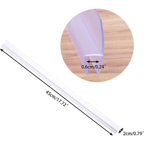 PVC Shower Screen Door Seal Strip Lining Water Stopper Bath Glass Seal Strip