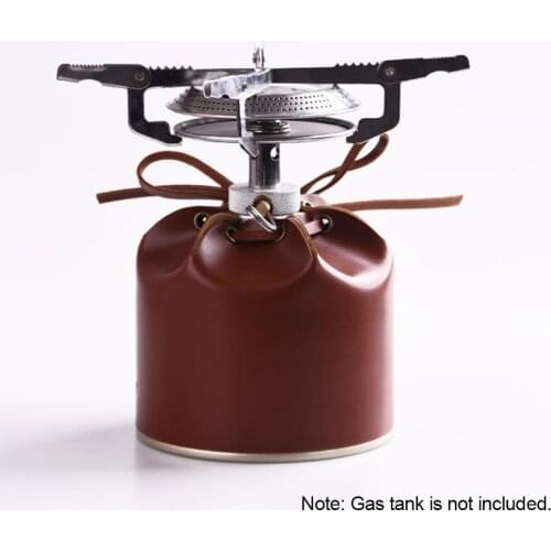 Gas Canister Protective Cover Durable Canister Cover Bag Fuel Cylinder Storage Bag Camp Gas Tank Leather Bag Camping Equipment