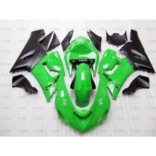 ZX6r 636 2005 - 2006 Fairings for Kawasaki ZX6r 2006 Body Kits 636 ZX-6r 05 Green Black Motorcycle Fairing