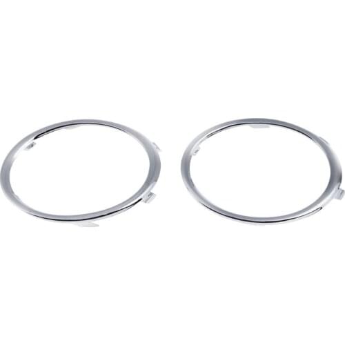 1 Pair Car Electroplating Front Fog Lamp Light Molding Rings Trim Cover Car Accessories for Audi A4 B8 2009-2012 Automobiles