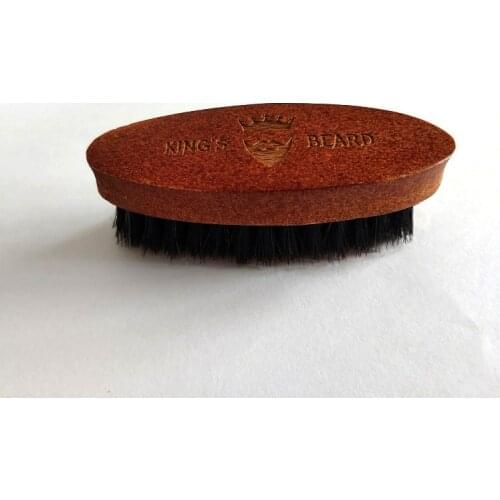 1PCS Mens Shaving Brush Portable Mini Boar Bristle Beard Brush Mustache Beard Care Engrave Logo 8.5cm