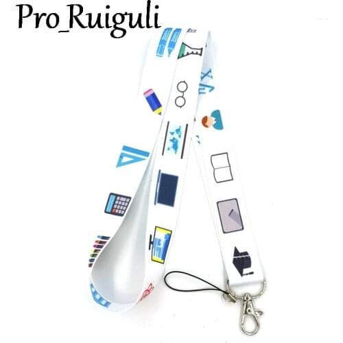 30pcs Education School University Stationary Lanyards Cool Neck Strap webbings ribbons Phone Keys ID Card Holder Lanyard For DIY