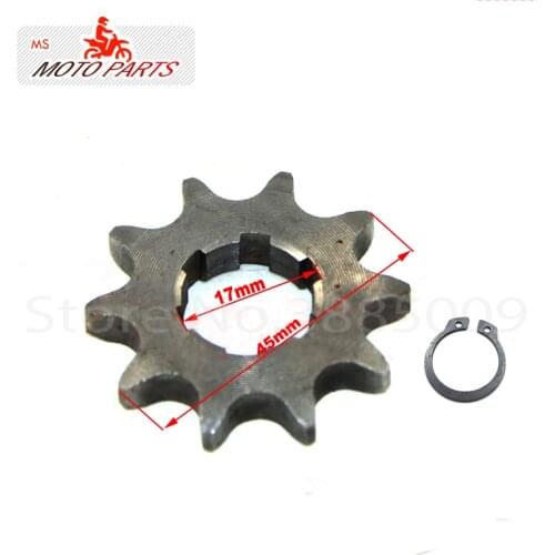 428 10 T Tooth 17mm ID Front Engine Sprocket for 50cc 110cc Sunl Kazuma Dirt Pit Bike ATV Quad Go Kart Buggy Scooter Motorcycle