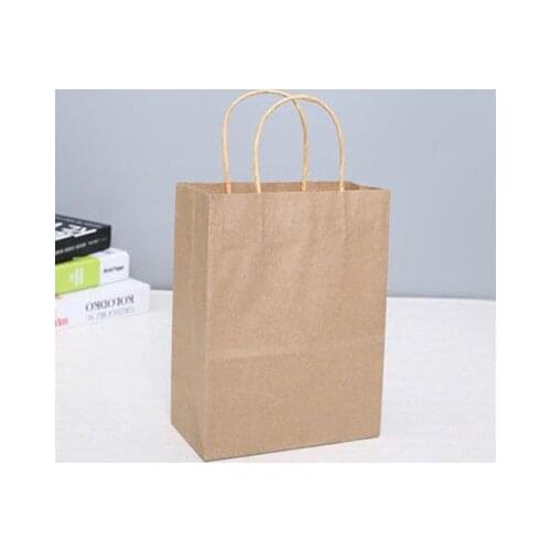 50pcs paper bag with handle Party Gift Paper Bags Wedding Favors Festival gift bag