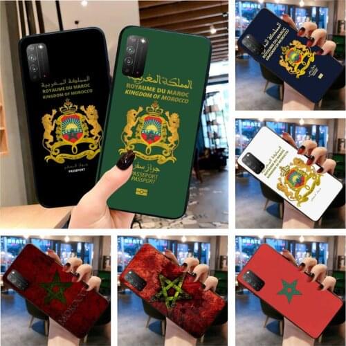 Morocco Flag Passport Phone Case for Huawei Honor 30 20 10 9 8 8x 8c v30 Lite view 7A pro