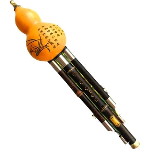 Cucurbit Hulusi Flute Natural Gourd and Bamboo Flauta Hulusi C/bB Key Musical Instrument Professional Detachable Flute Hulusi