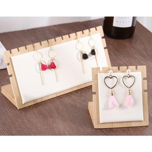 Wooden White Jewelry Display Stand Multiple Necklace Storage for Window Display Women Jewelry necklace organiser