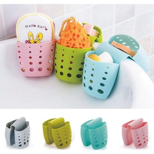 1PC Kitchen Double Sink Saddle Silicone Sponge Holder Sink Rack Storage Soap Dish Kitchen Drain Bag Home Kitchen Bath Organizer