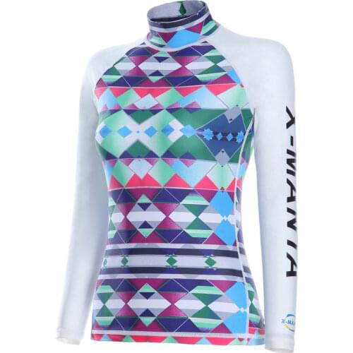 Womens Wetsuits Long Sleeve Rash Guard Top UV Sun Protection Girls' Swimming Shirt UV Sun Protection Long-Sleeve Rash Guards