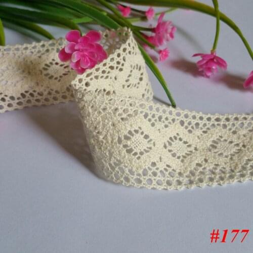 20 yards 38mm Apparel Sewing Trim Cotton Crocheted Lace Fabric Handmade Accessories Craft Diy Patchwork home decoration NO177