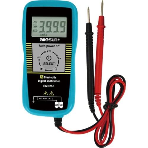 All-sun EM3255 Auto Ranging Pocket Multimeter Digital Voltmeter Resistance Frequency Capacitance Continuity Bluetooth