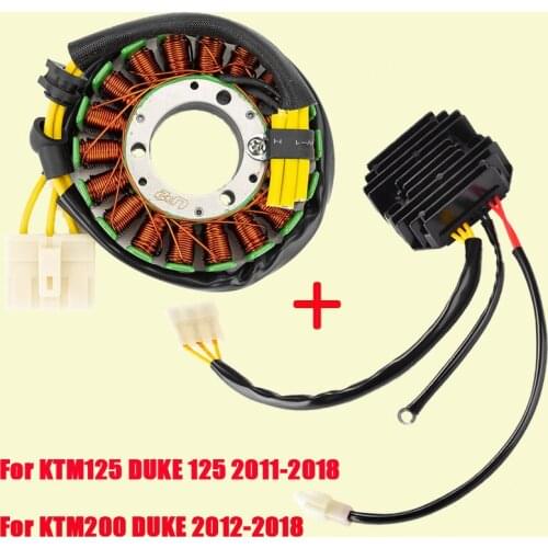 Ignition Generator Stator Coil+Voltage Regulator Rectifier For 125 200 DUKE125 200 Duk-e 2011-2013 2014 2015 2016 2017 2018