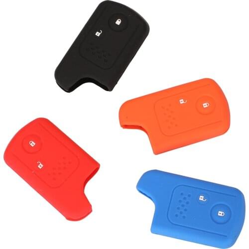 Kutery 10PCS/Lot Silicone Rubber Car Key Cover For Honda Accord Crosstour CRV Civic Fit Remote Car Key Case Protecter 2Buttons