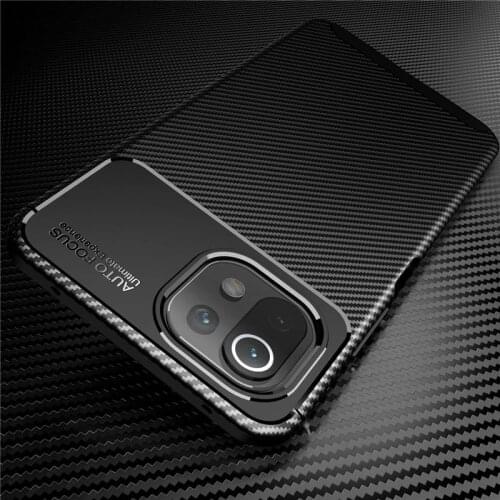 For Xiaomi mi11 lite Case matte carbon fiber soft case For Xiaomi mi 11 lite 11lite mi11lite silicone shockproof coque fundas