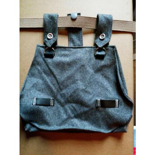 WW2 WWII GERMAN ARMY FALLSCHIRMJAGER BREAD POUCH Woolen Cloth Grey WORLD WAR II SOLDIER MILITARY WAR REENACTMENTS EQUIPMENT