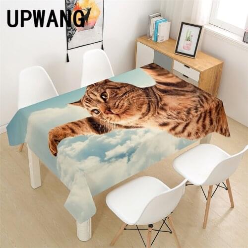 Cute Cat Animal Tablecloth 3D Printed Table Cover Rectangular Tablecloth Wedding Birthday Party Kitchen Home Decor #CAT14