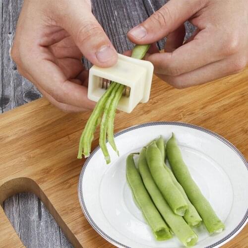 1pc Multifunction Stainless Steel Green Bean Slicer Fruit Peeler Cutter Remover Convenient Stringer Vegetable Gadget For Ki E4S1