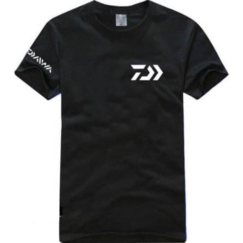 Men Tshirt Daiwa SHort Sleeve 100% Contton Outdoor Sports Jersery Clothes Anti UV Sweat Absorbing Breathable Quick Dry Clothing
