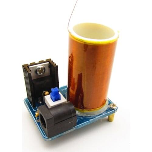 Mini Tesla Coil Kit Magic Props DIY Parts Kits Wireless Lighting Technology Electronic Production Materials Input Voltage 9-12V