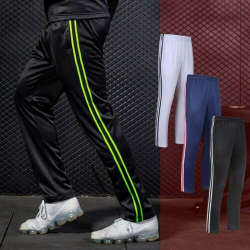 New2018 Autumn Winter Elastic Waist Sport GYM Fleece Wool Warm Straight Jogging training Men practise Running Pants