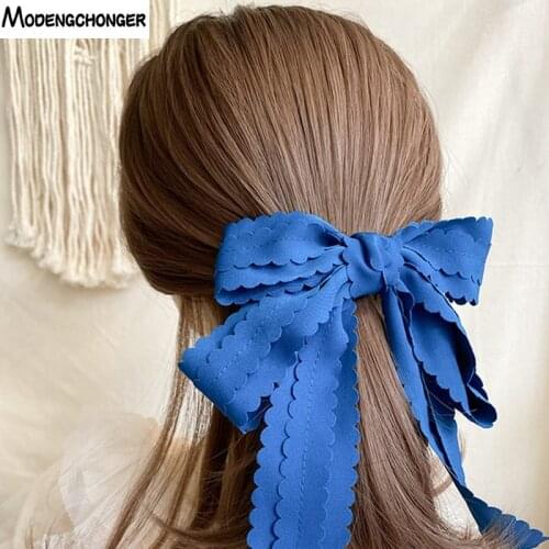 New Arrival Wave Multi-layer Bows Barrette Headband Fabric Hair Bands Women Girls Hair Accessories Fashion Hair Clip Accessories