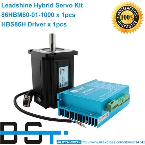 New Leadshine Hybrid servo Drives HBS86H work 24-80VDC or 18-60 VAC fit the servo motor 86HBM80-01-1000 out 8NM power 400-500W