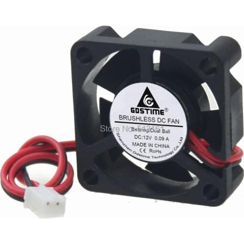 5Pcs Gdstime 2Pin 12V 3010 30x30x10mm 30mm Ball Bearing Small Brushless DC Cooler Cooling Fan