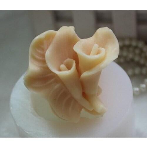 Wholesale!!!1pcs Small Calla Lily (zx0095) Silicone Handmade Soap Mold Crafts DIY Mould