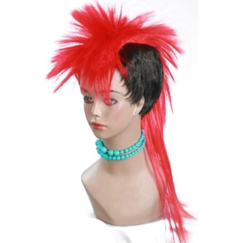 StrongBeauty Halloween WIigs Red punk Style Cosplay Wig Synthetic Hair