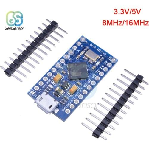 ATmega32U4 3.3V 8Mhz Pro Micro 5V 16MHz Board Module For Arduino/Leonardo ATMega 32U4 Controller Pro-Micro Replace Pro