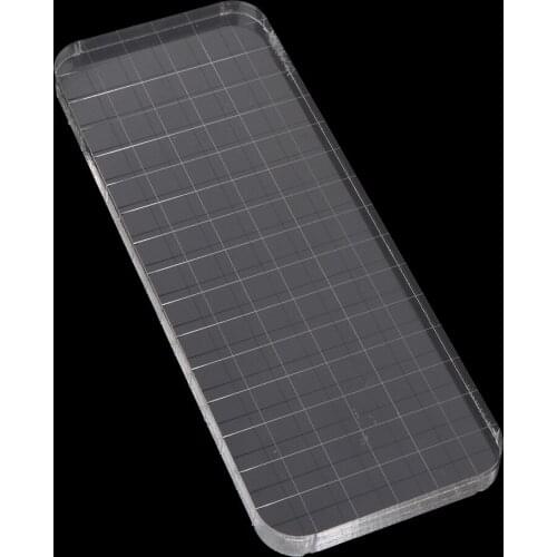 Clear Acrylic Block Stamp Blocks with Grid Stamping Scrapbooking Stamps Craft Tool