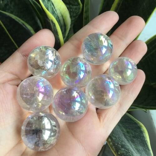 Natural Quartz Crystal Ball Reiki Healing Stones Angel Aura Sphere For Home Decoration
