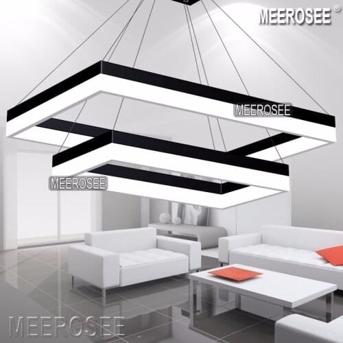 LED Pendant Light Modern Rectangle luminaire suspendu Fixture Gold Dining Room Hanging Lamp LED light luces led decoracion