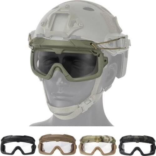 Tactical Military Army Goggles Windproof Anti Fog Airsoft Paintball CS Wargame Protection Climbing Hunting Helmet Goggle
