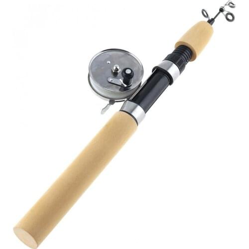 High-quality Telescopic Ultra Short 32-80cm Ice Fishing Rod Shrinkable Winter Fishing Pole with Ice Fishing Reel