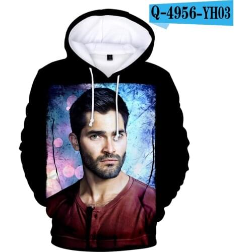 Explosive Korting Hoge Kwaliteit Cool Teen Wolf Derek hale Hoodies Herenkleding Hip hop Derek hale Hoody Merk Heren sweat Tops
