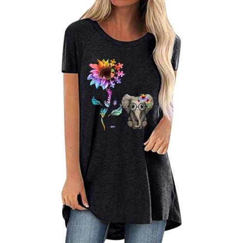 Women Casual Aesthetic Printing T Shirts Plus Size Ladies Tops Harajuku Casual Short Sleeve Loose Tee Tops Tunic Femme Tops 2021