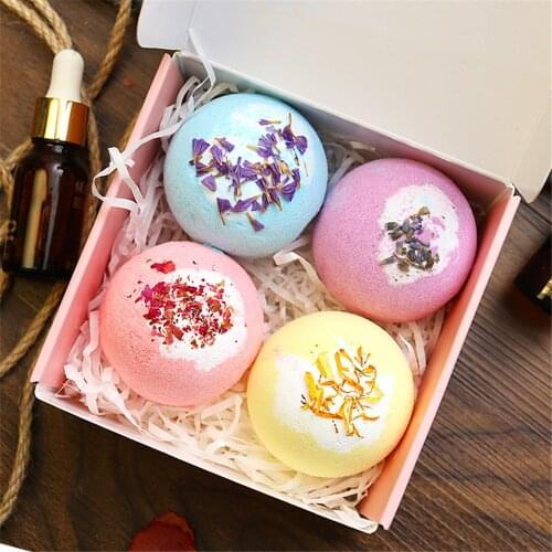 1/4Pcs Bathing Bombs Explosion Ball Deep Sea Bath Salt Body Essential Oil Bath Ball Natural Bubble Bath Bombs Ball Bathing Tools