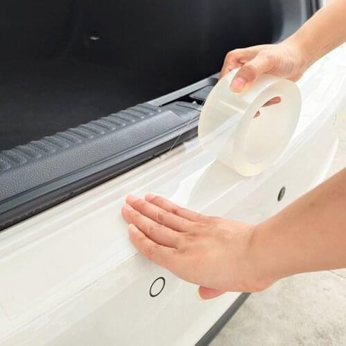 1 Pcs Car Protector Stickers Bumper Anti Scratch Transparent Nano Tape Auto Trunk Sill Scuff Protector Film Door Edge 10*300cm