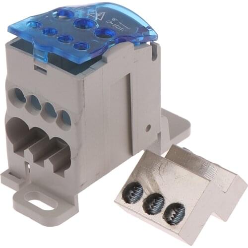 1pc Universal Electric Wire Connector 690V-1000V UKK80A Terminal Block Rail Distribution Box One In Several Out Power Box
